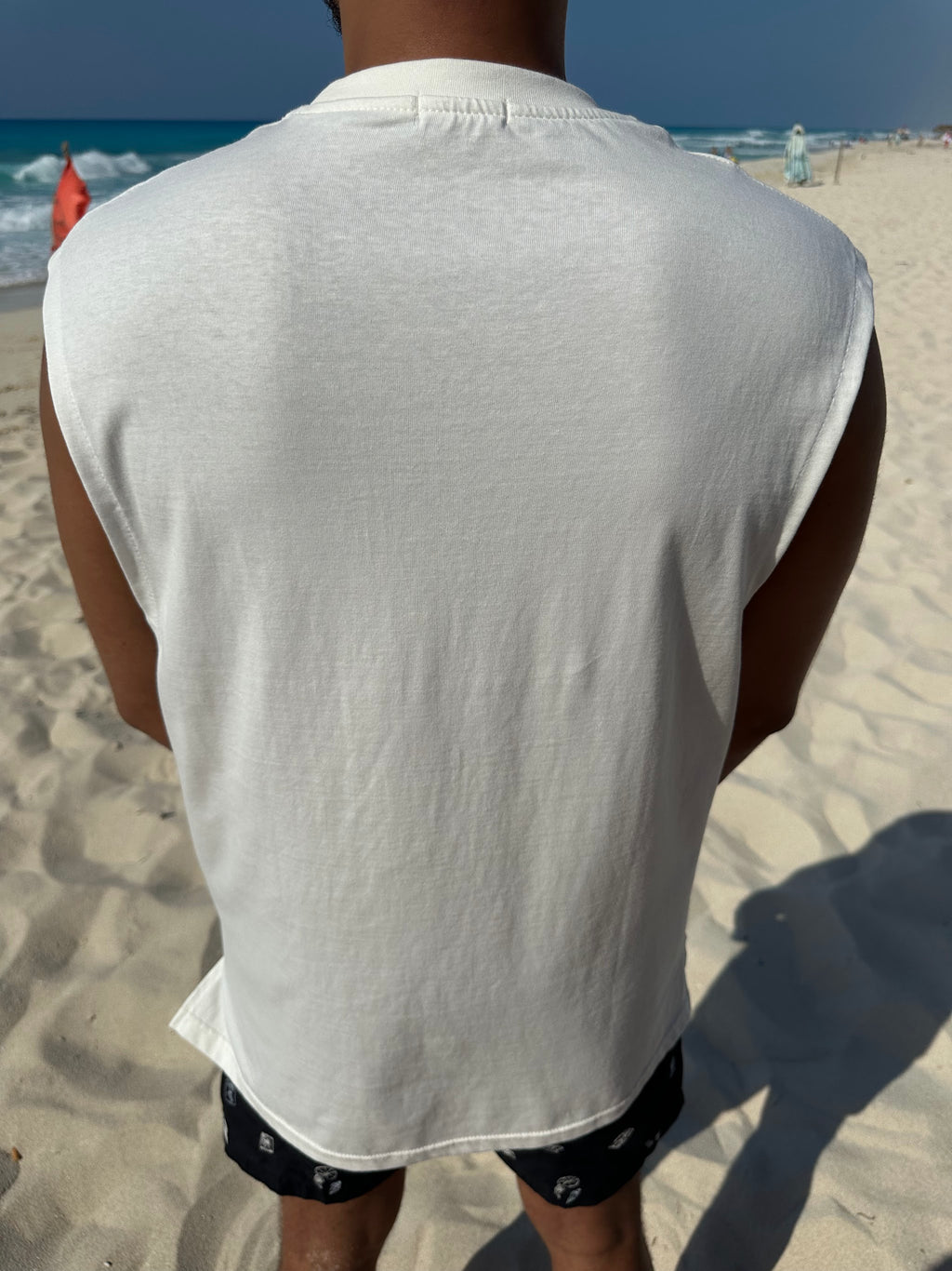 White Sleeveless Tee