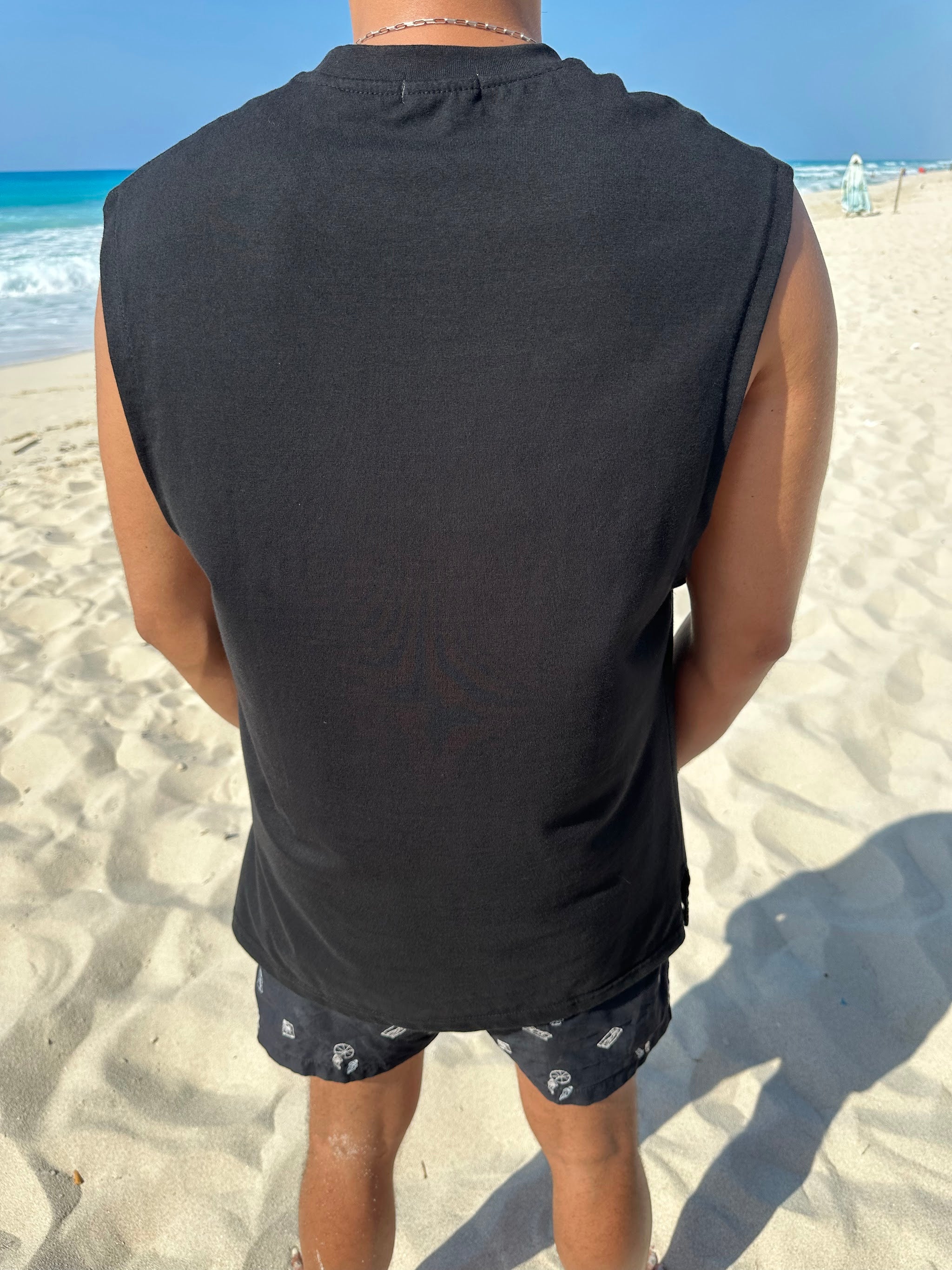 Black Sleeveless Tee