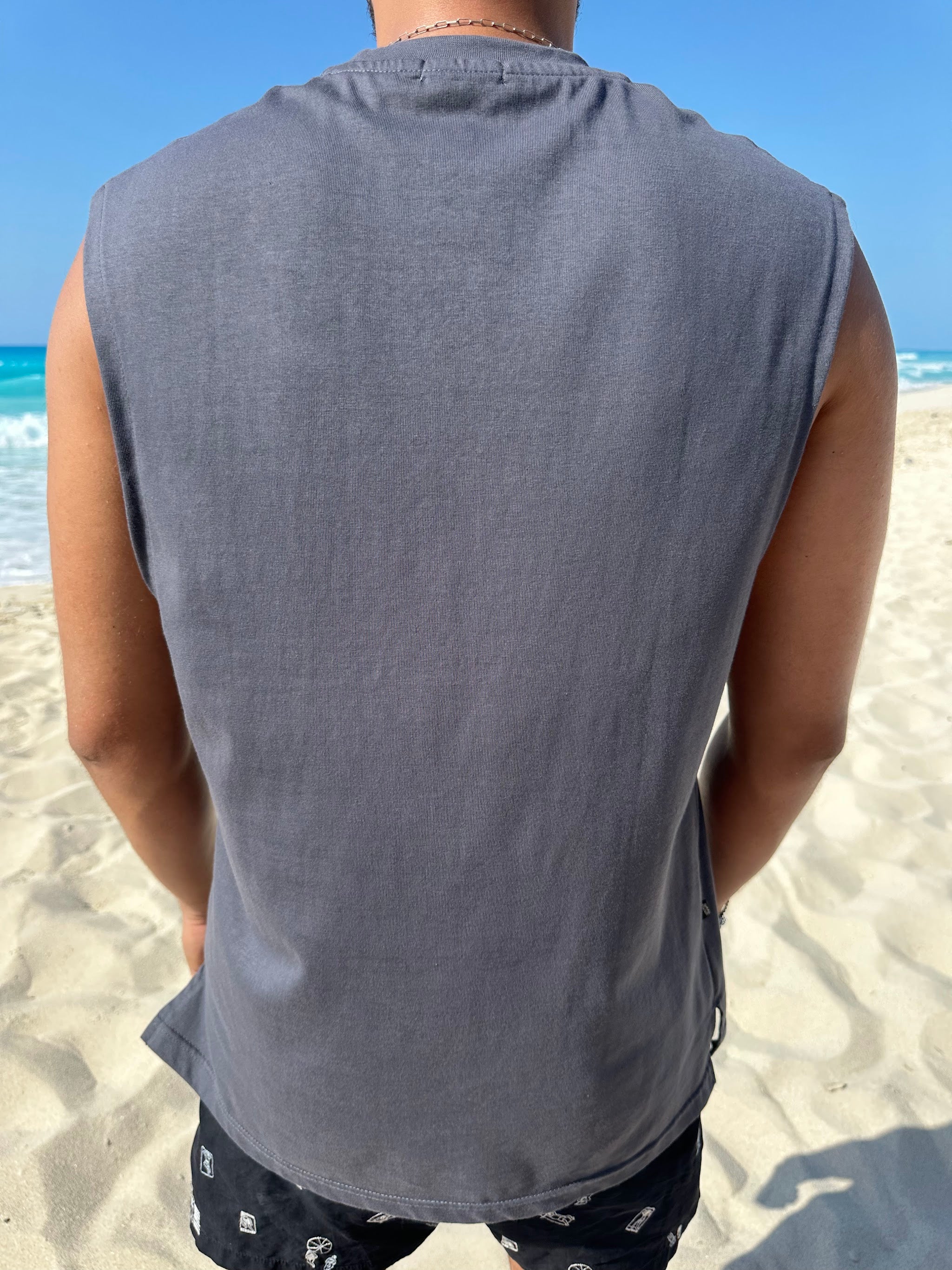 Gray Sleeveless Tee