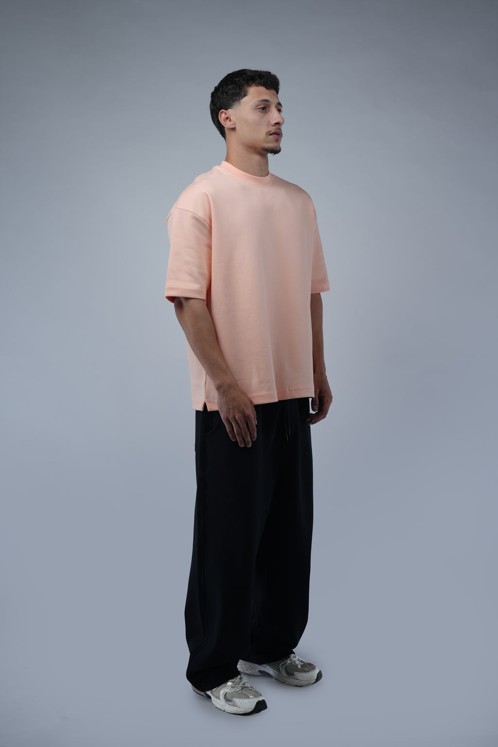 Black Blank Wide Leg  Sweatpants