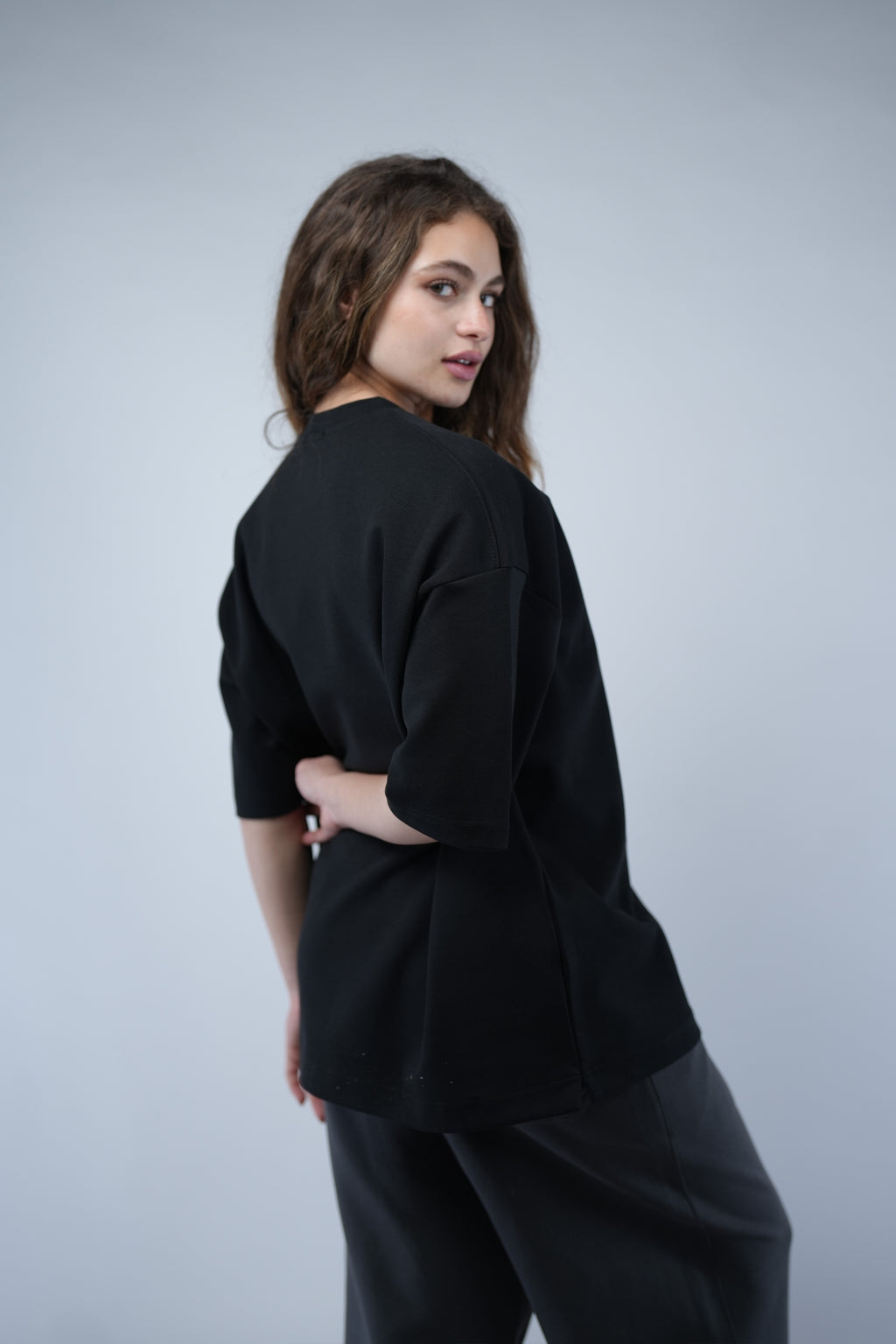 Black Oversized Basic Tee