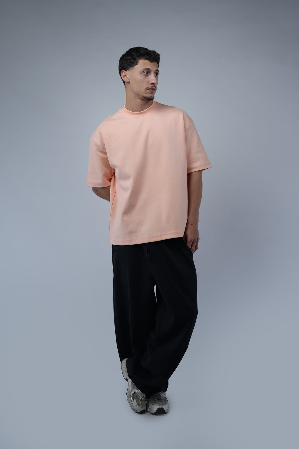 Black Blank Wide Leg  Sweatpants