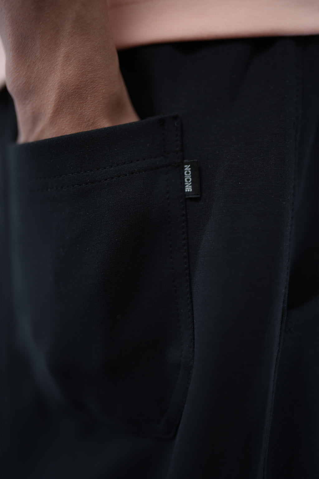 Black Blank Wide Leg  Sweatpants
