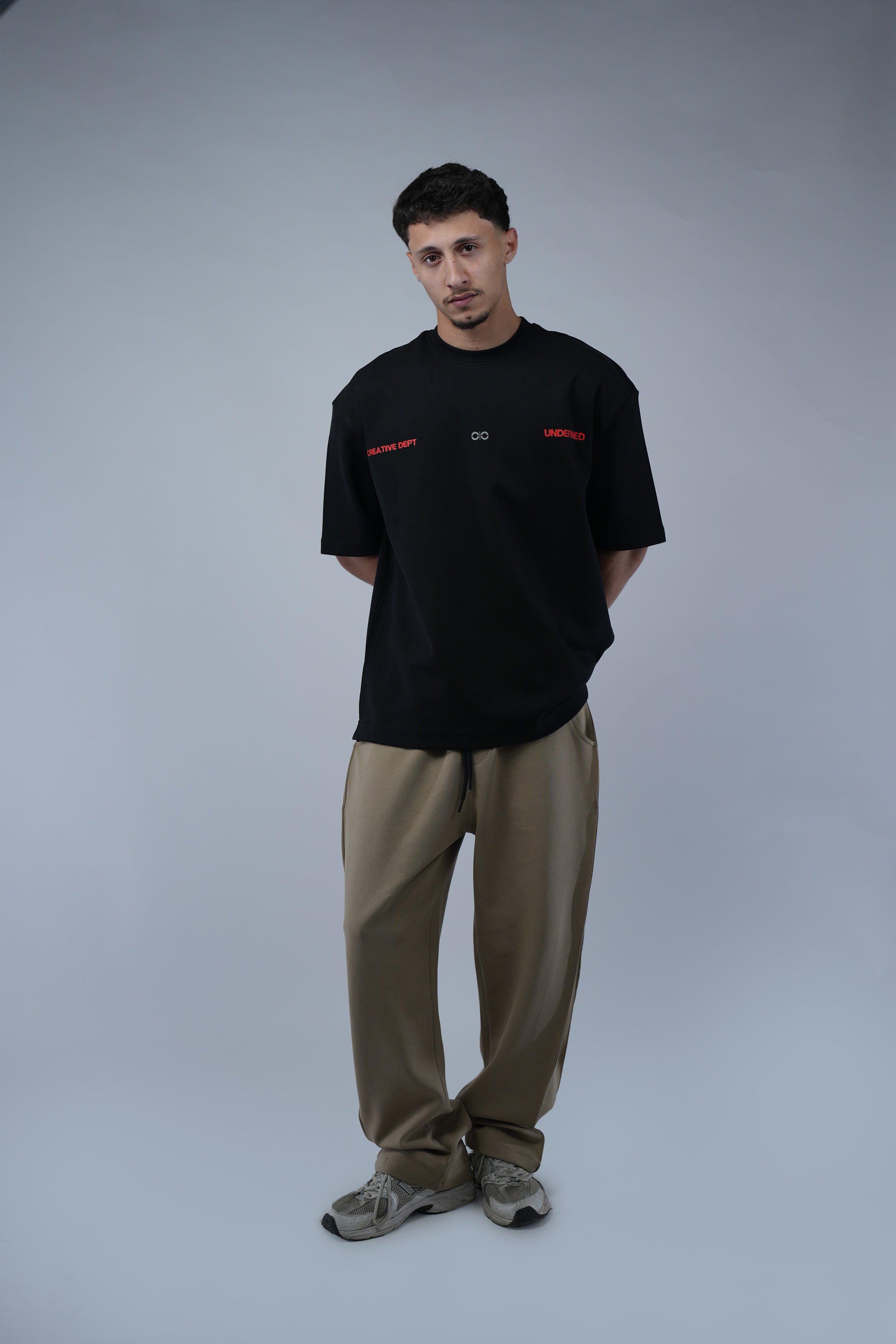 Beige Side Cut Wide Leg Sweatpants