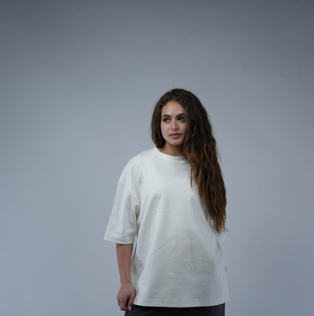 White Oversized Basic Tee