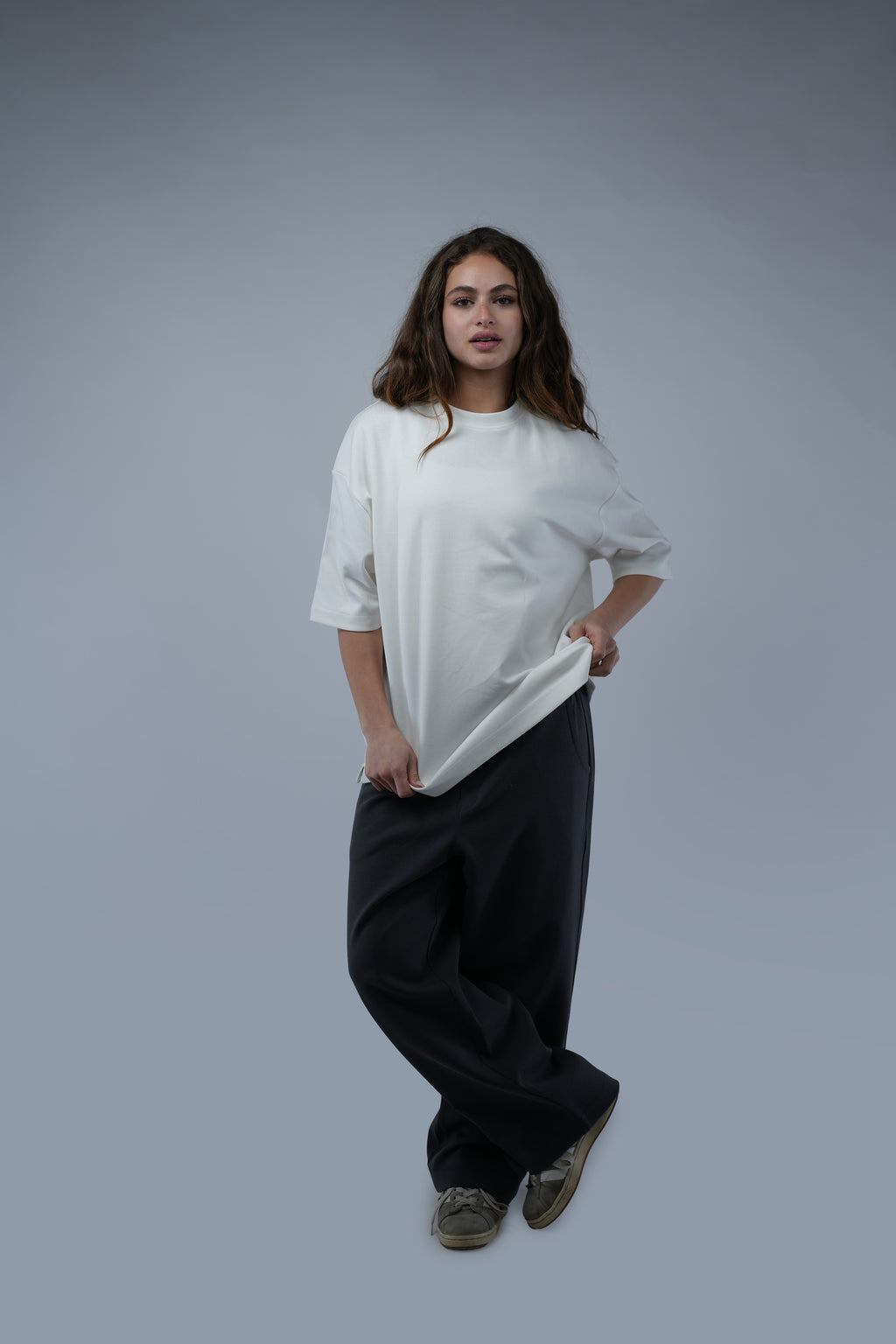 White Oversized Basic Tee