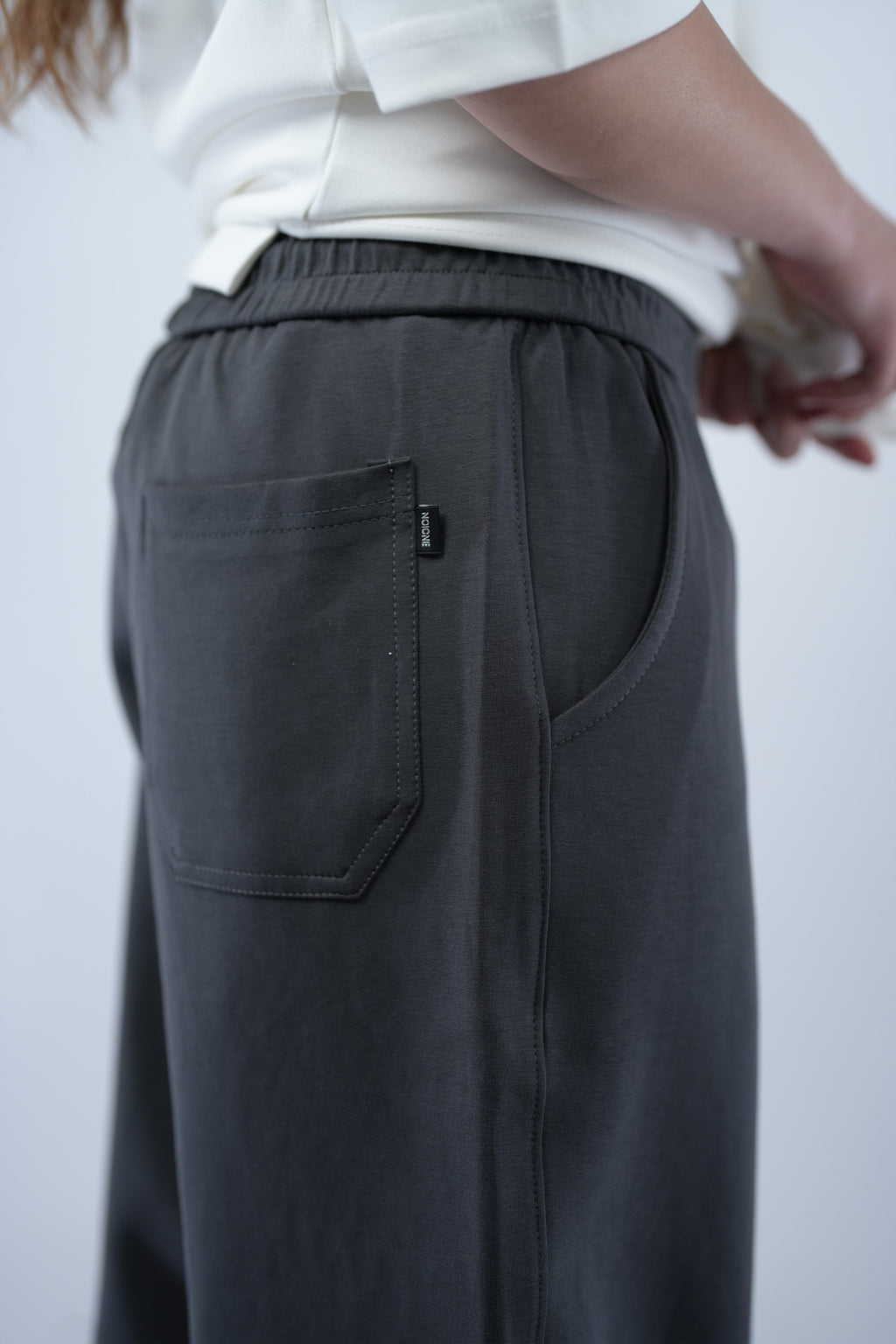 Gray Blank Wide Leg Sweatpants