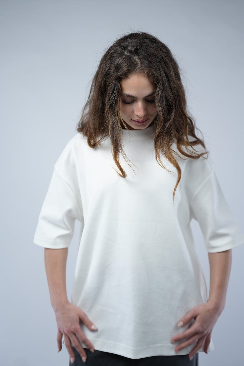 White Oversized Basic Tee