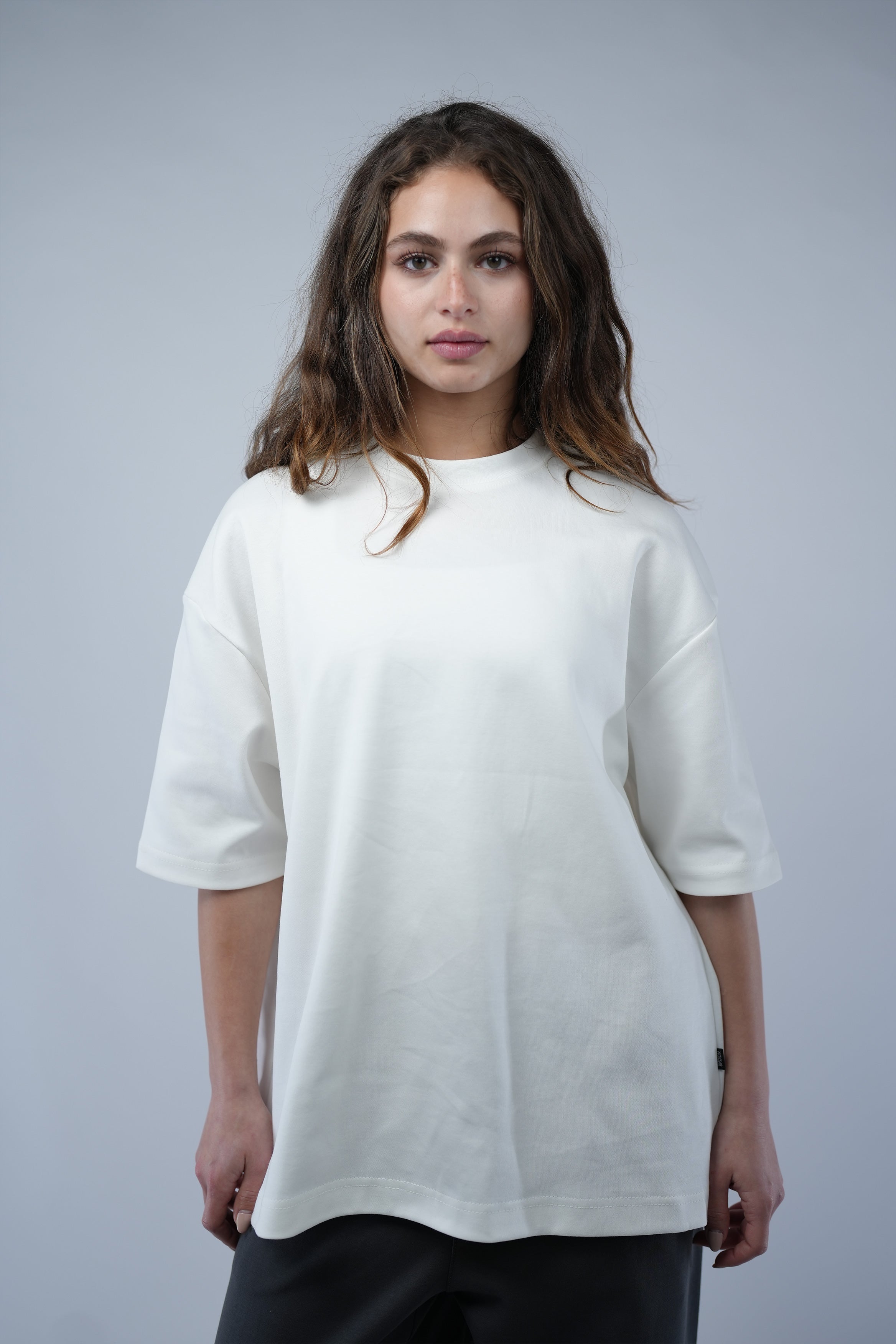 White Oversized Basic Tee