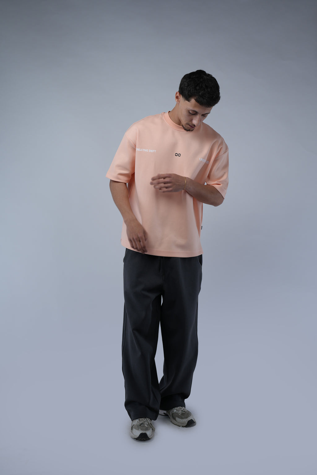Gray Blank Wide Leg Sweatpants