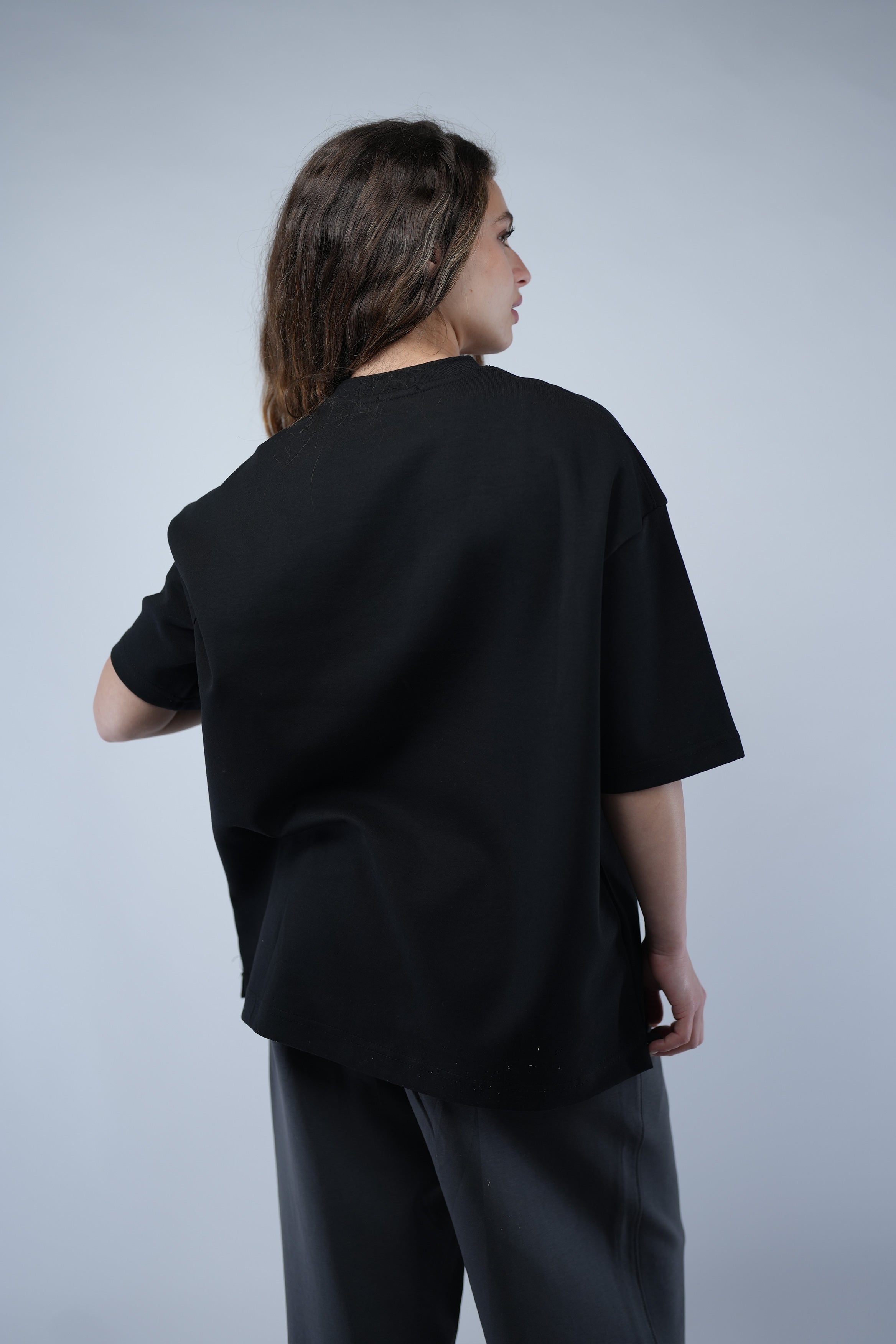 Black Oversized Basic Tee