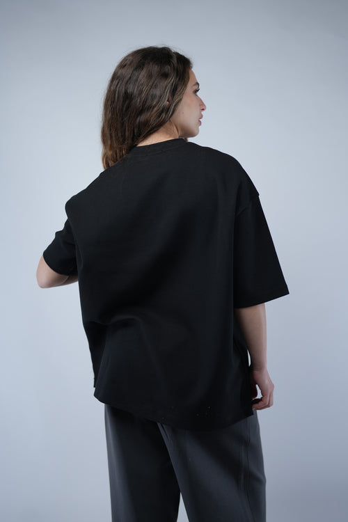 Black Oversized Basic Tee