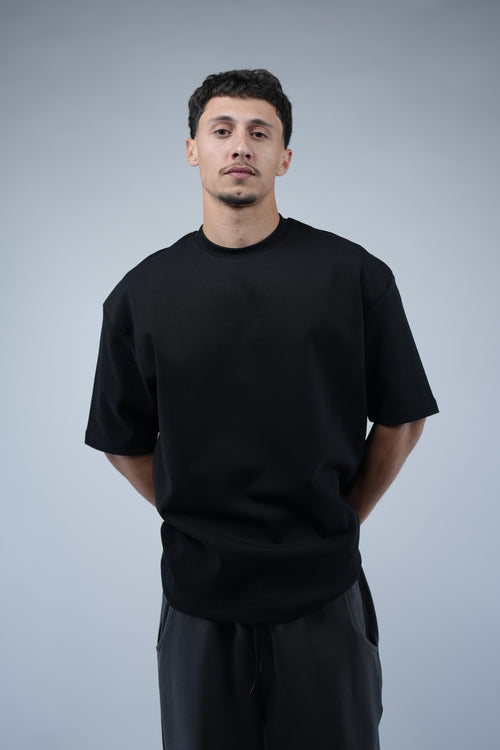 Black Oversized Basic Tee.