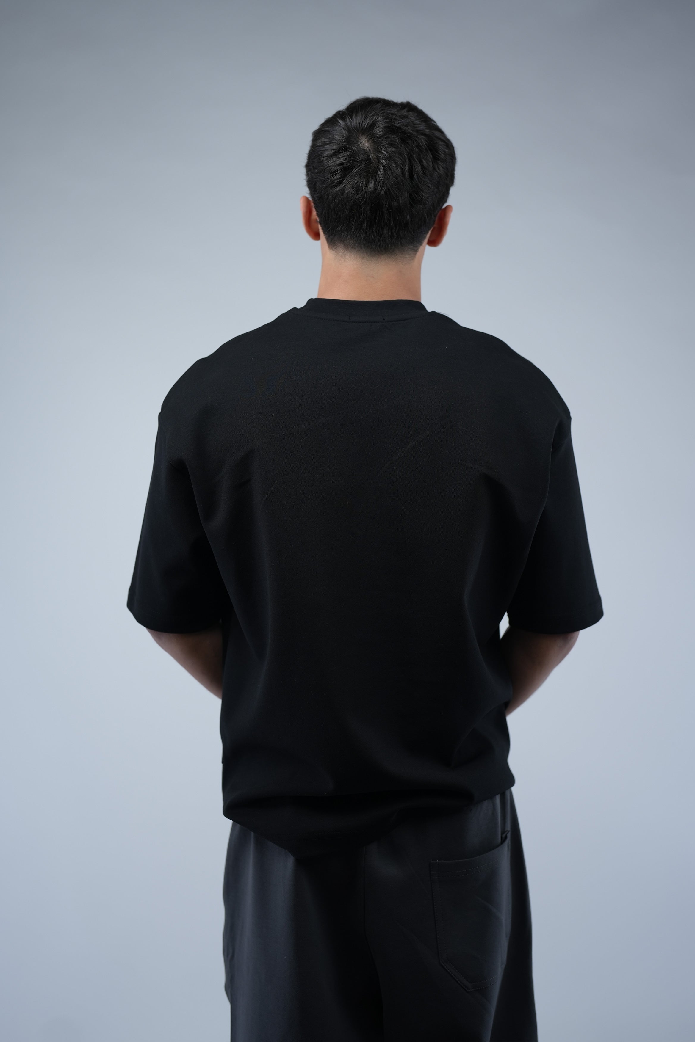 Black Oversized Basic Tee.