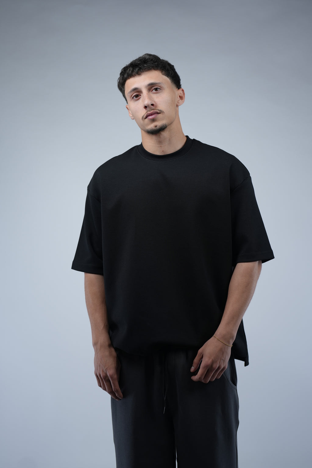 Black Oversized Basic Tee.