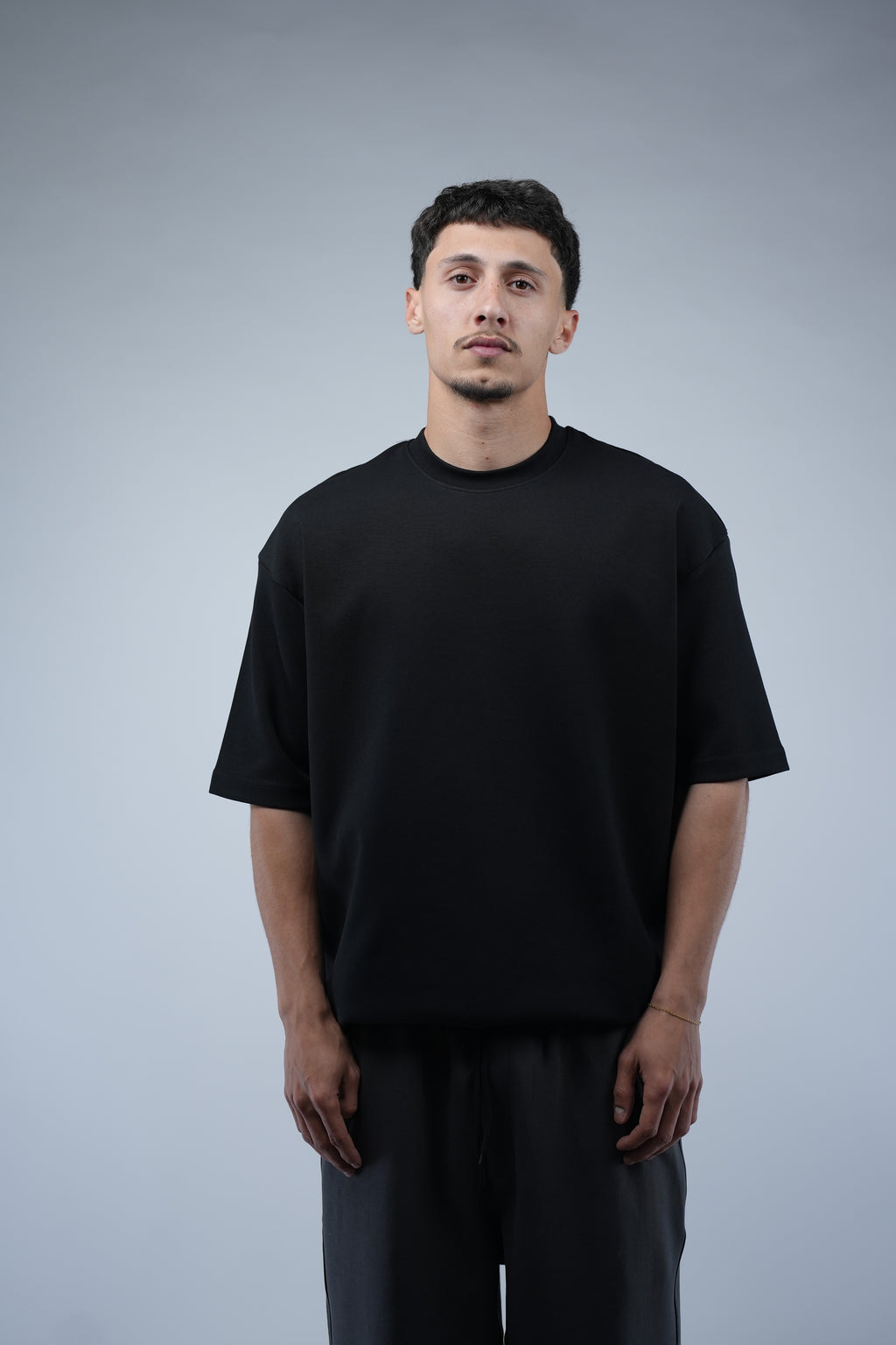 Black Oversized Basic Tee.
