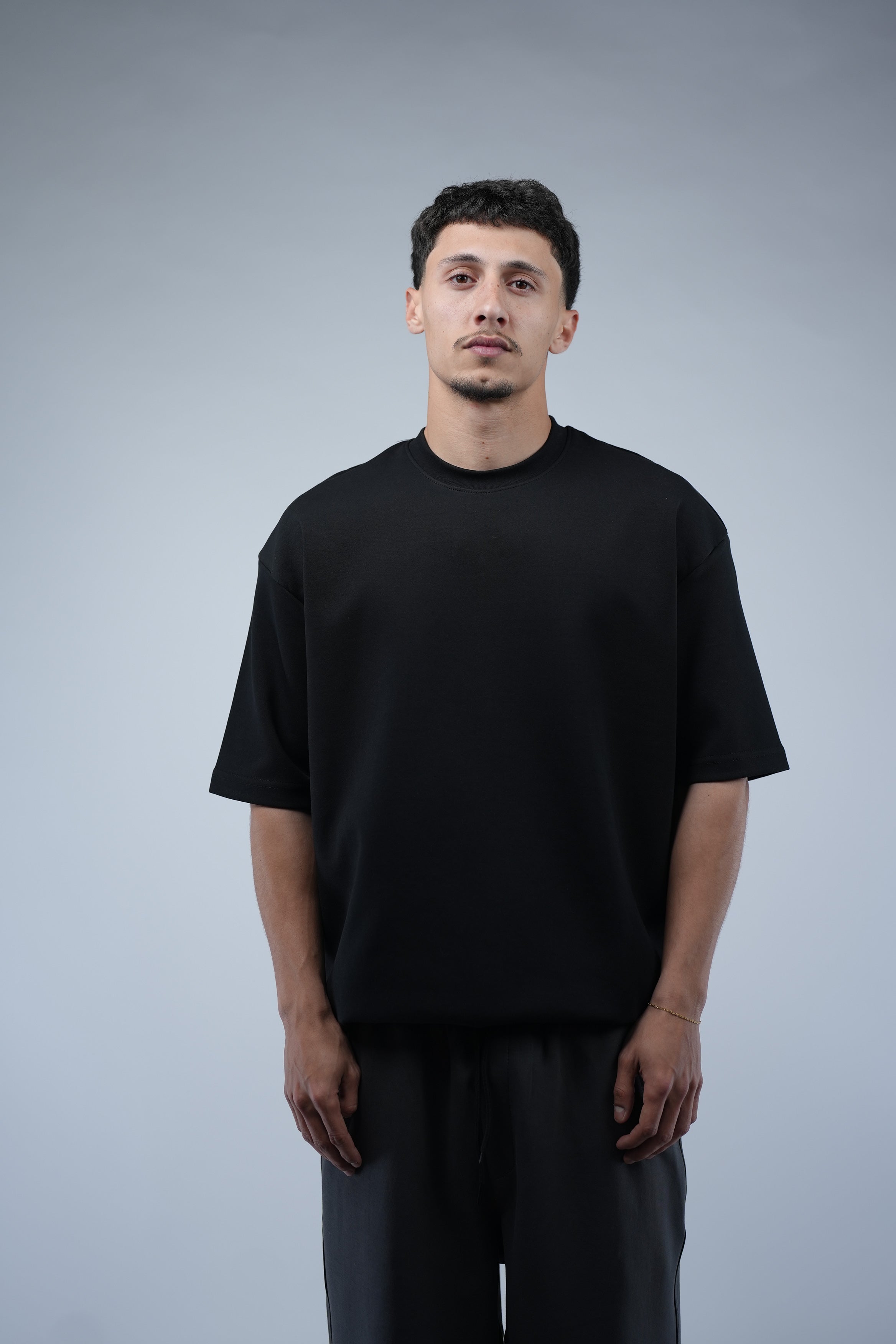 Black Oversized Basic Tee.