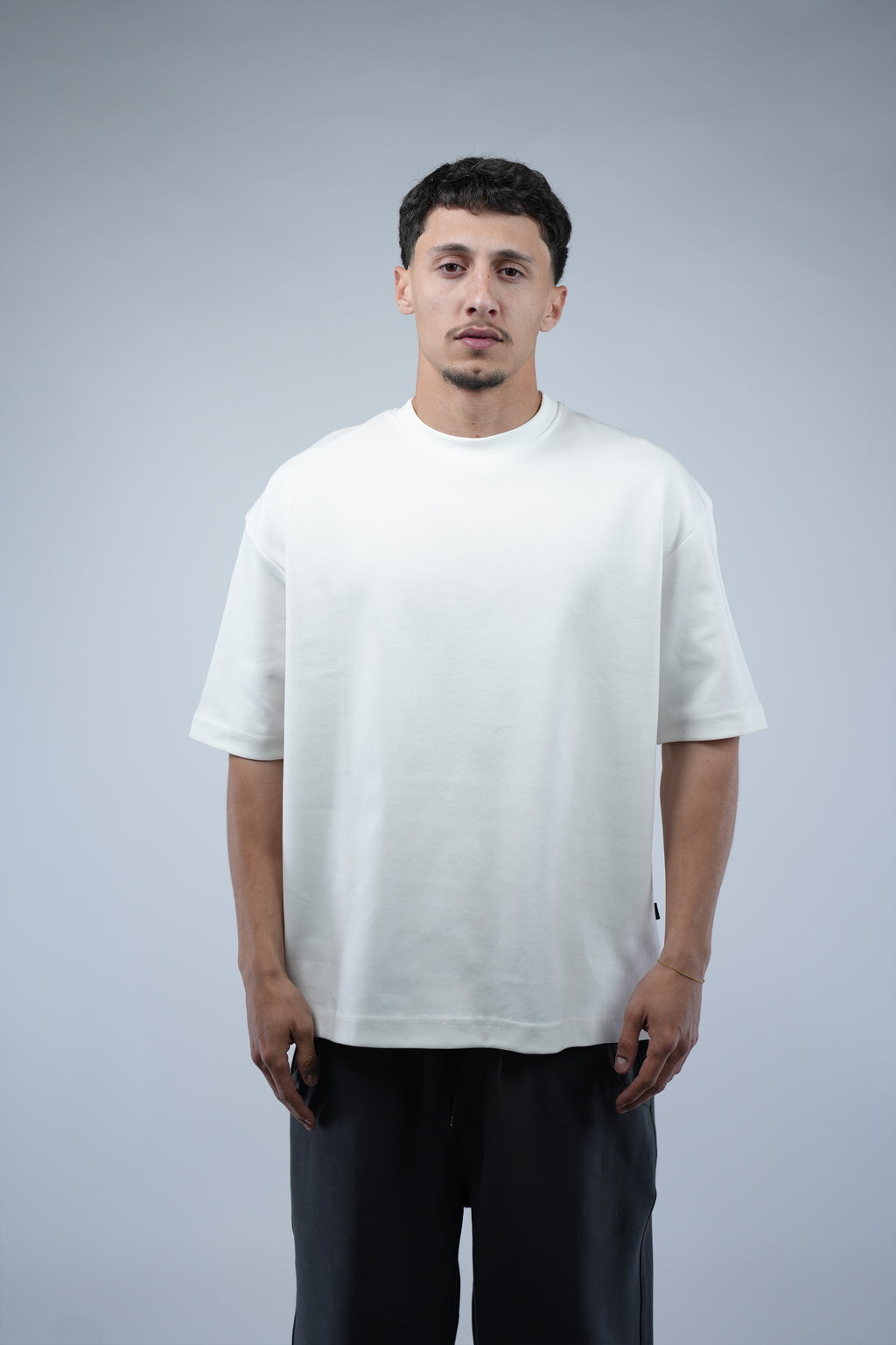 White Oversized Basic Tee.