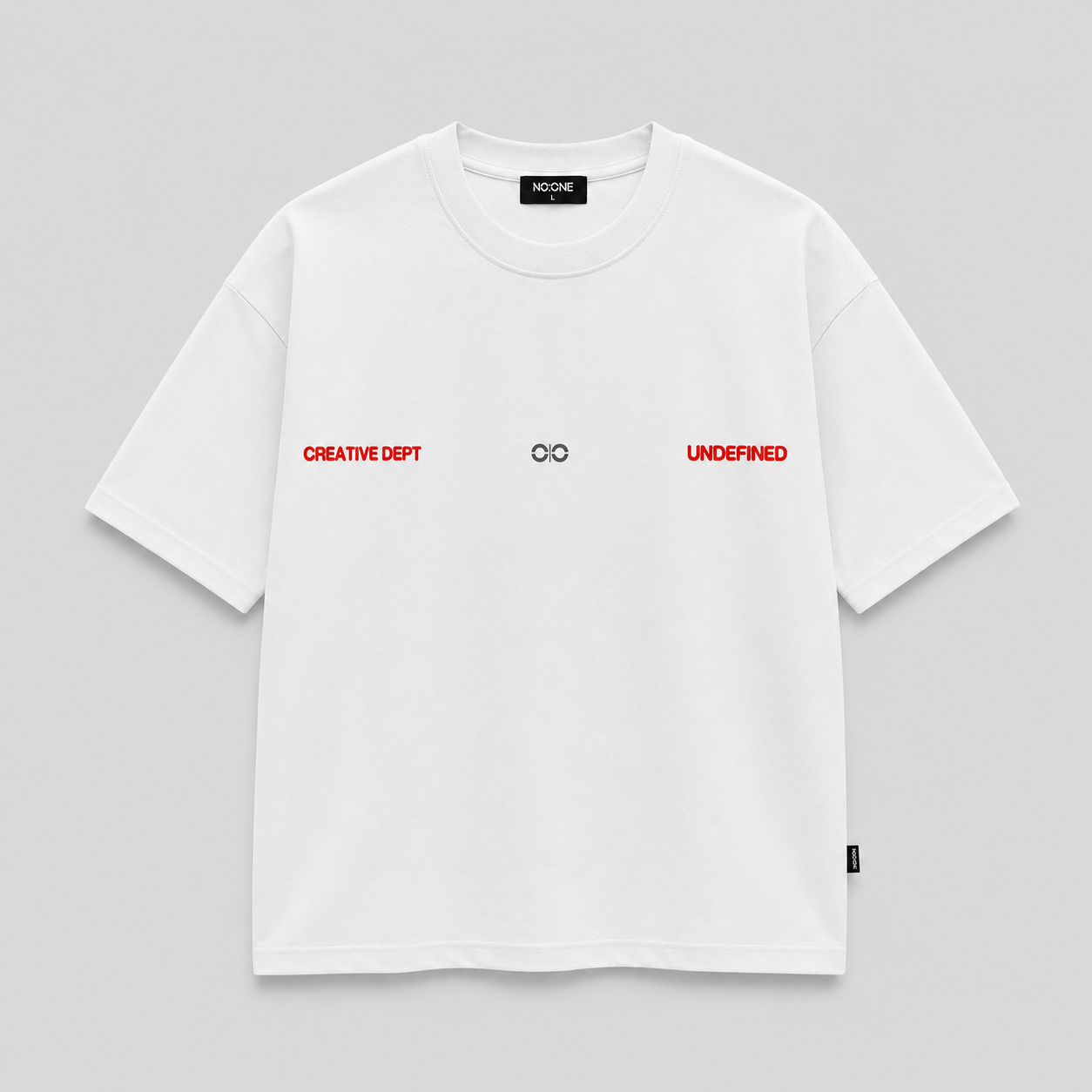 White Oversized Printed Tee.