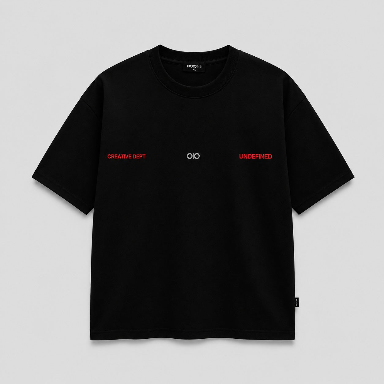 Black Oversized Printed Tee.