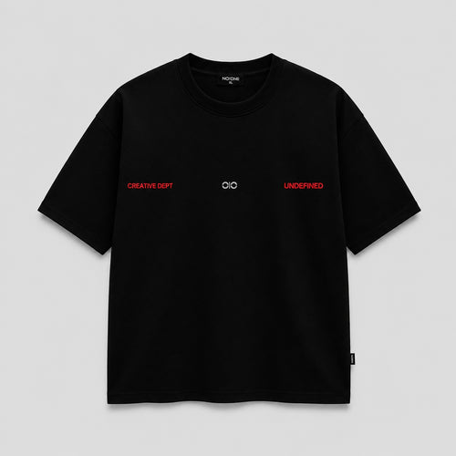 Black Oversized Printed Tee