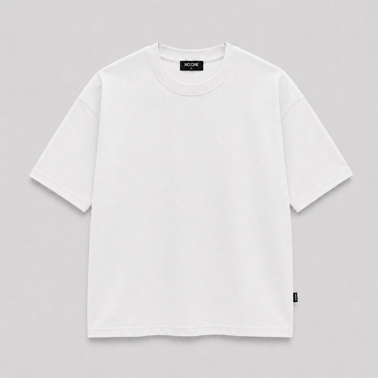 White Oversized Basic Tee.