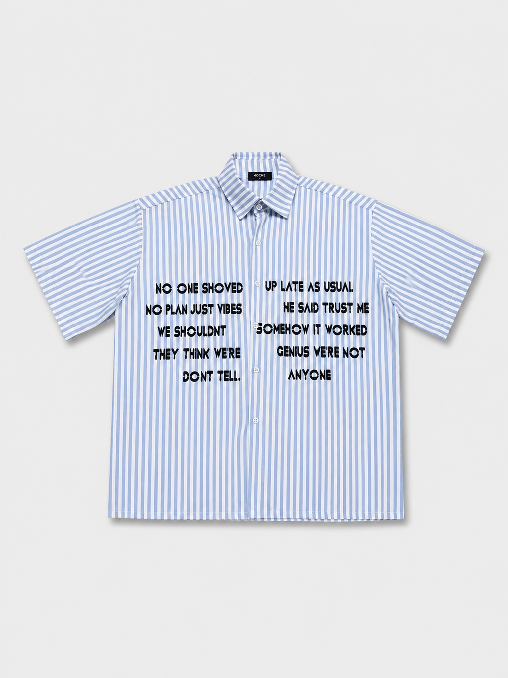 Blue Striped Boxy Fit Shirt