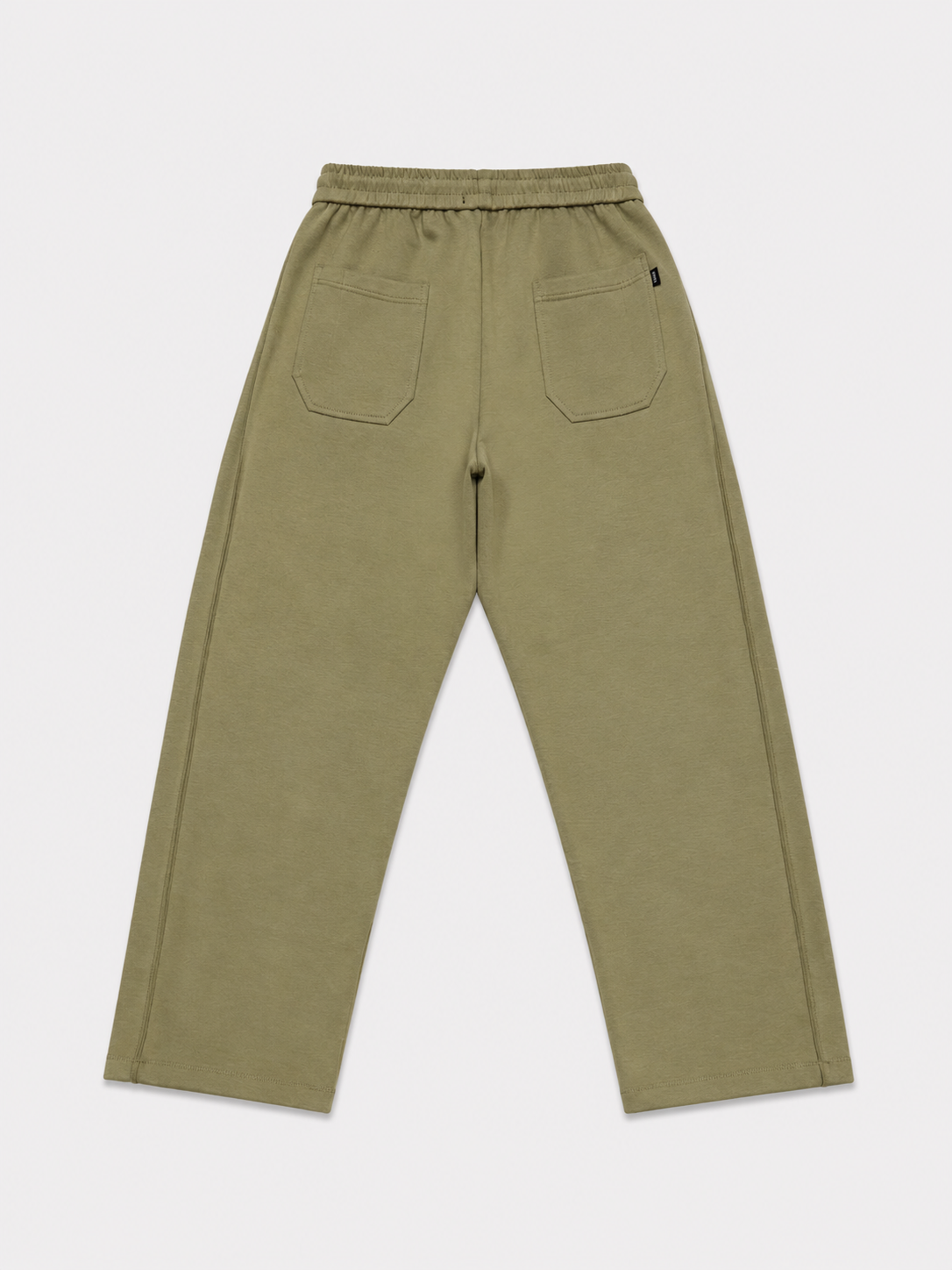 Beige Side Cut Wide Leg Sweatpants