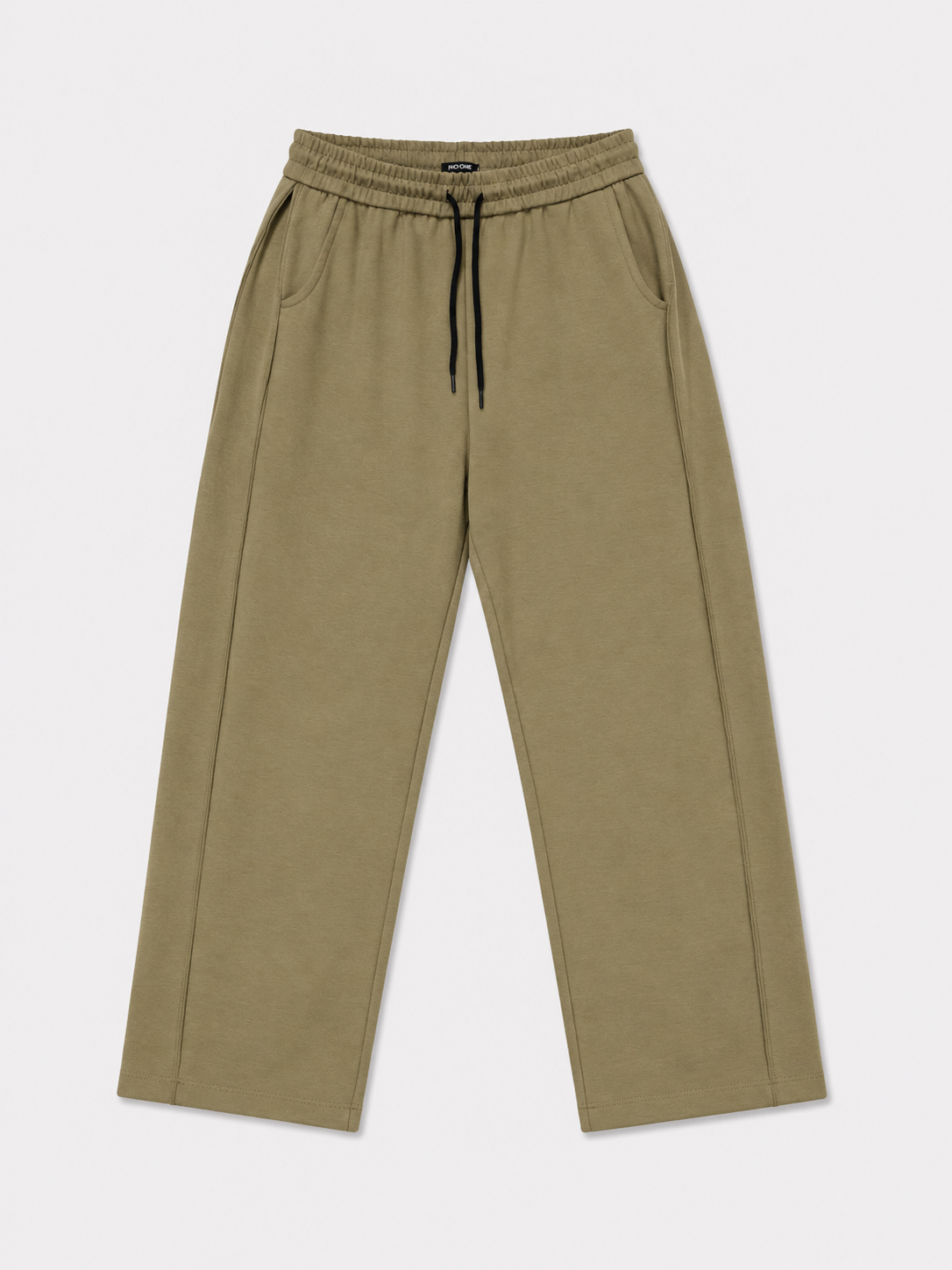 Beige Side Cut Wide Leg Sweatpants