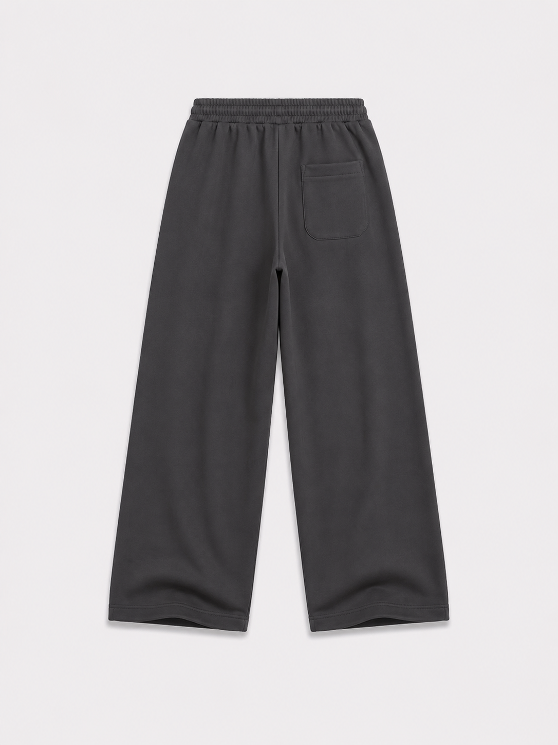 Gray Blank Wide Leg Sweatpants