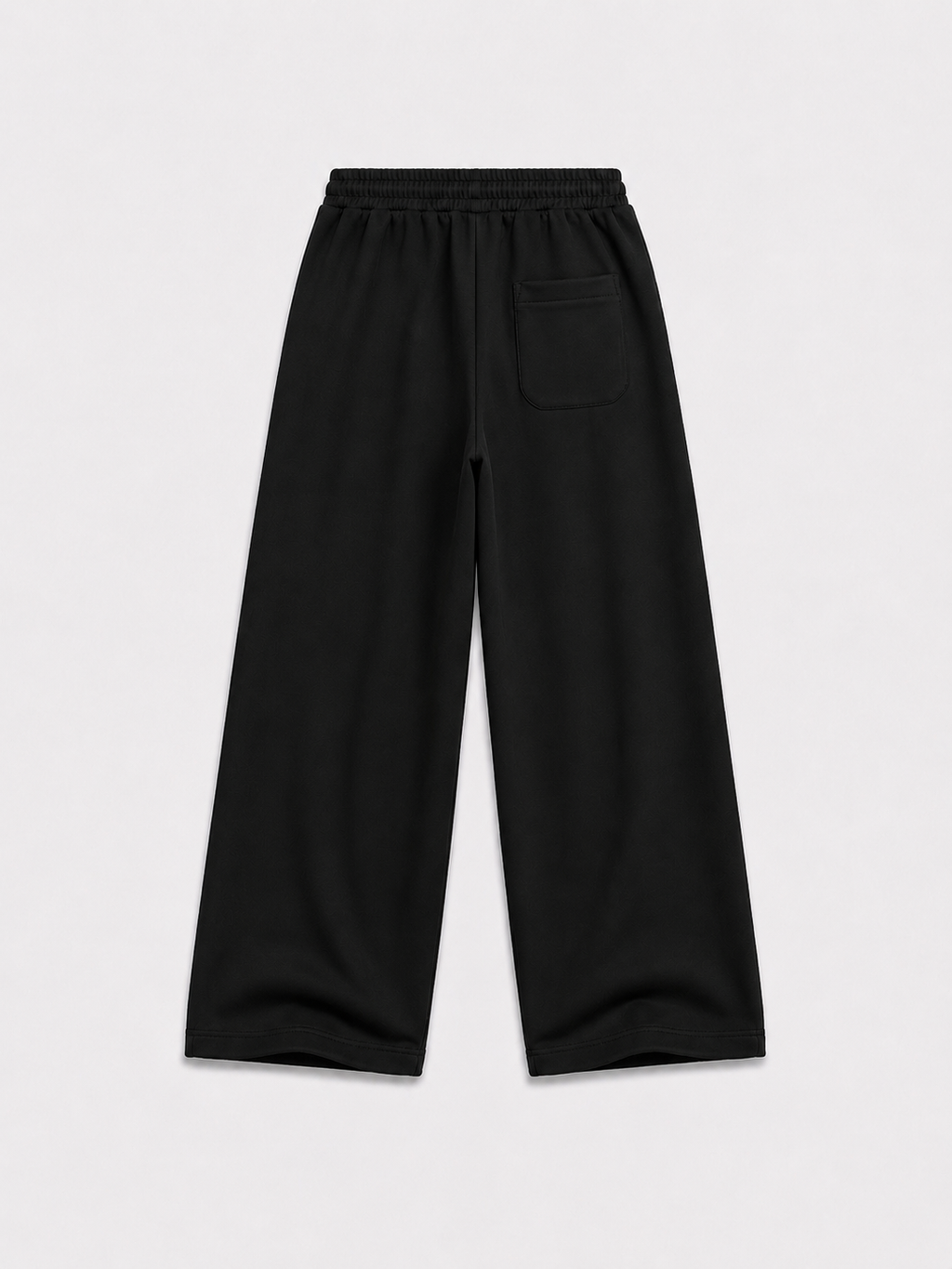 Black Blank Wide Leg  Sweatpants
