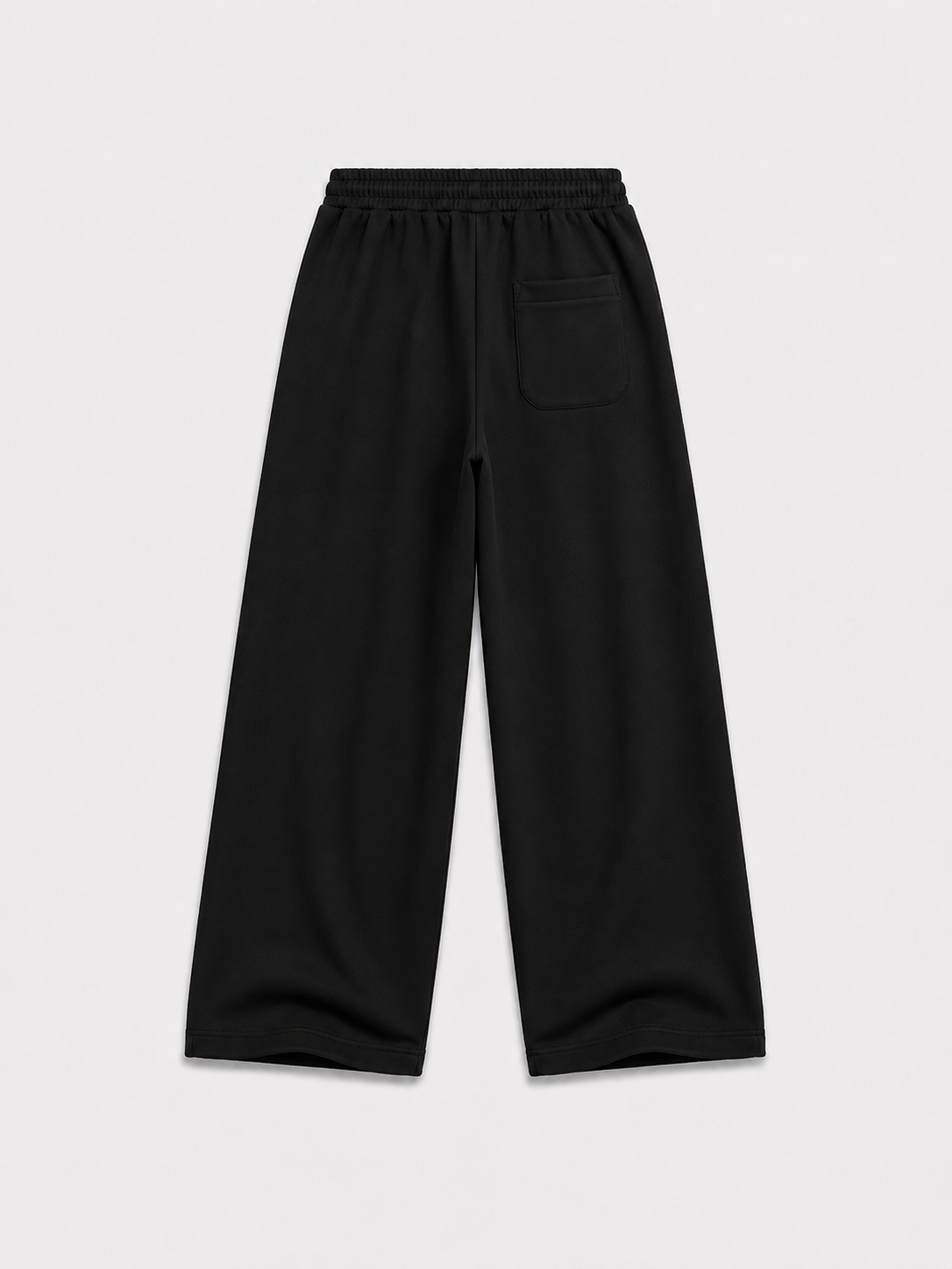 Black Blank Wide Leg  Sweatpants