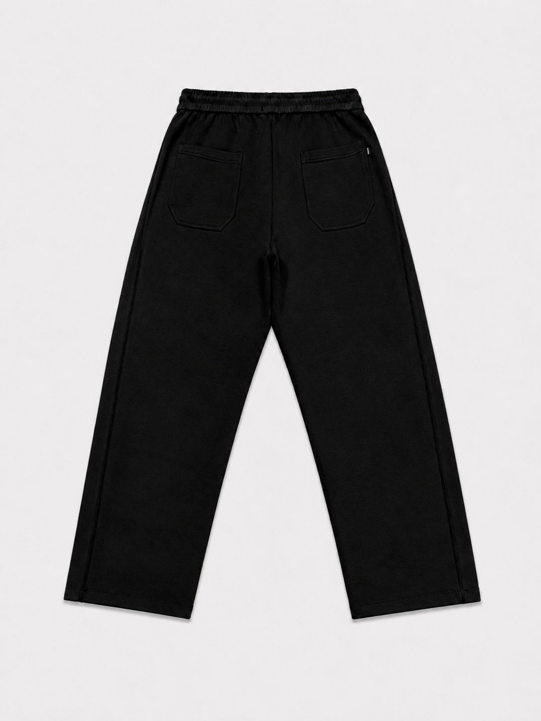Black Side Cut Wide Leg Sweatpants.